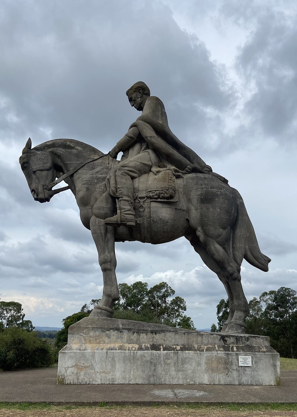 The towering Artigas monument on Cerro Artigas above Minas, Lavalleja