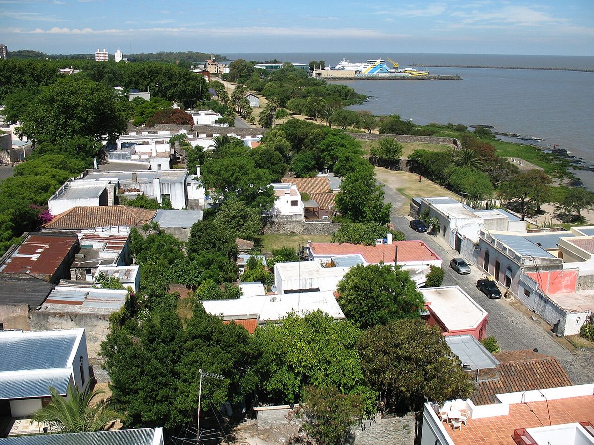Ferry docked at the port of Colonia del Sacramento on the Rio de la Plata