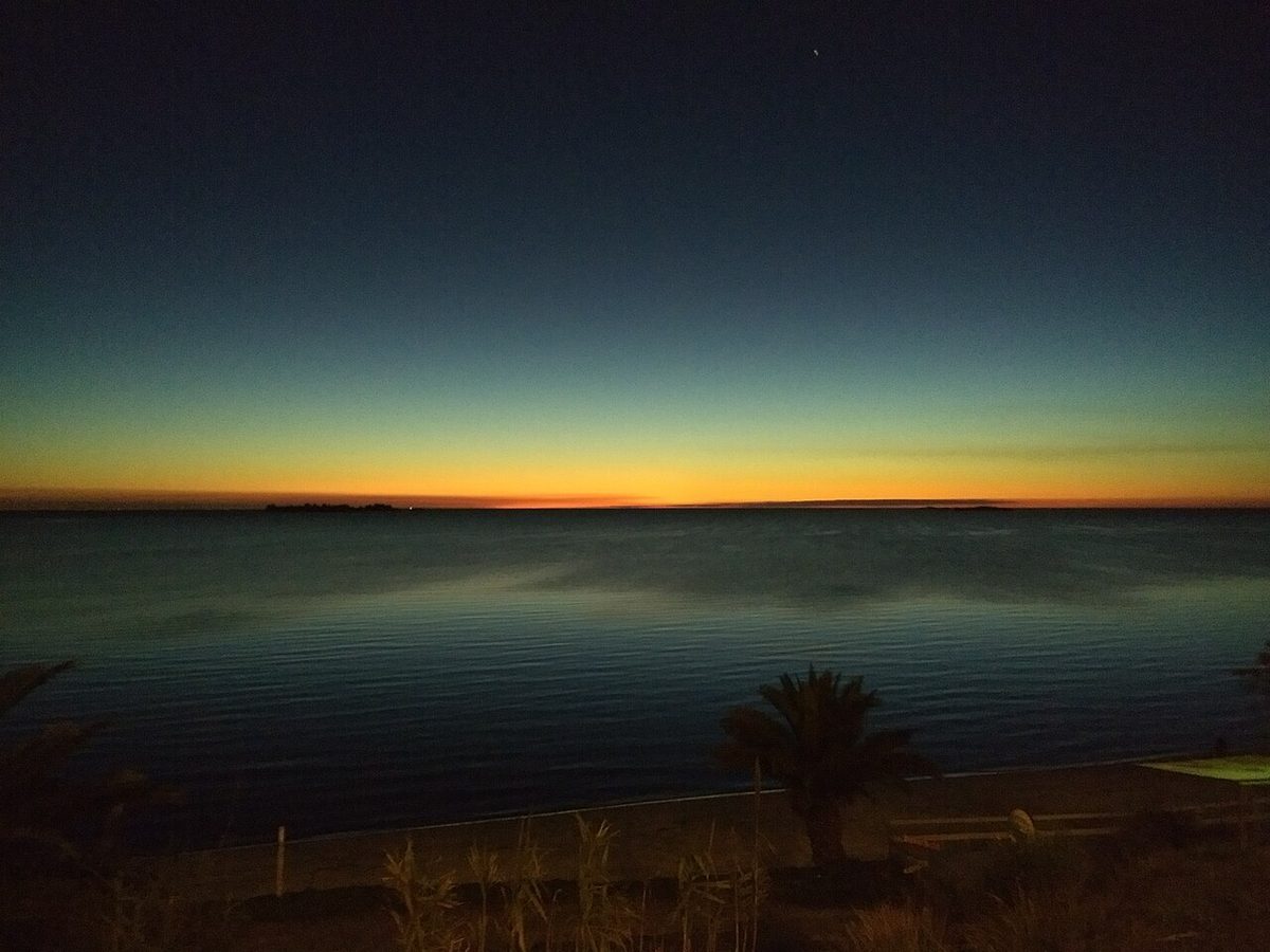 Sunset over the Rio de la Plata viewed from the walls of Colonia del Sacramento