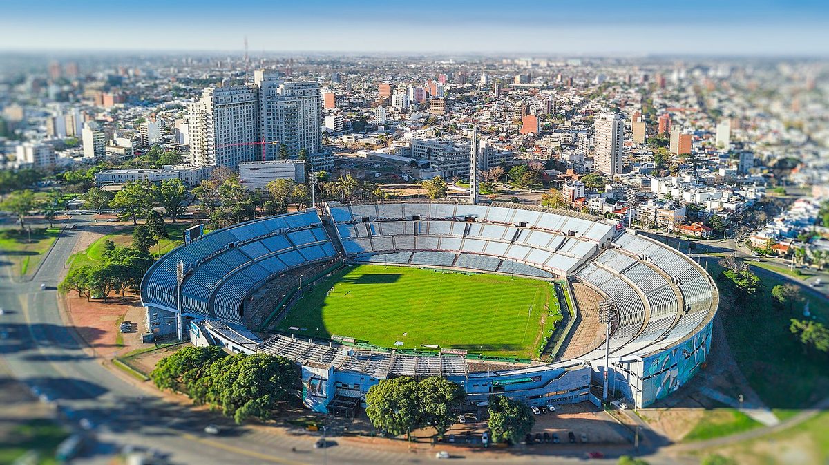 Aerial view of Estadio Centenario in Montevideo, where Uruguay won the first World Cup in 1930