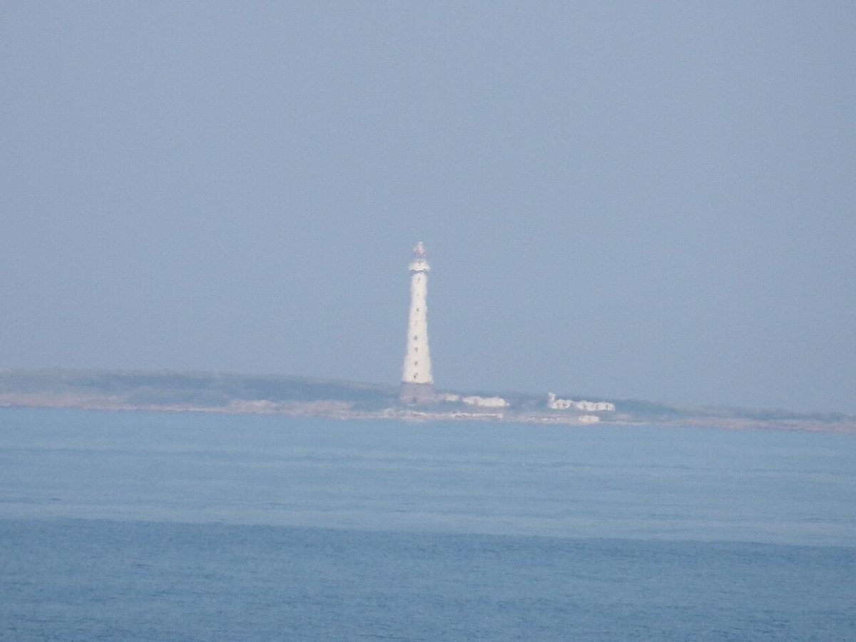 The lighthouse watching over Isla de Lobos, among the tallest in South America