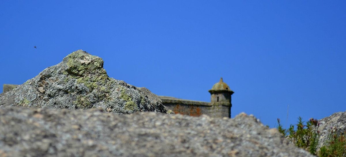 Stone ramparts and bastions of the Fortaleza de Santa Teresa in Rocha, Uruguay, the colonial fort at the heart of santa teresa national park uruguay
