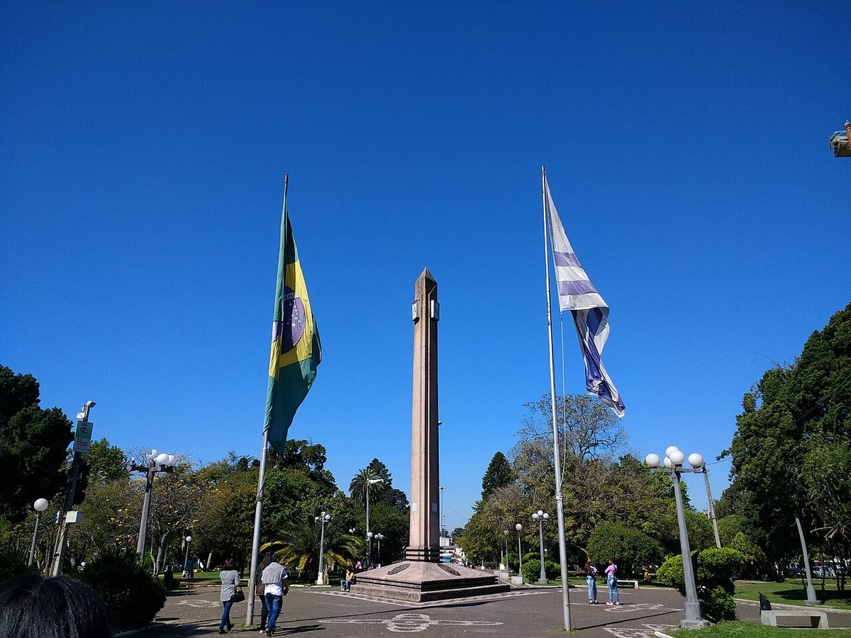 The open international plaza at the Rivera border, one of Uruguay’s overland entry points