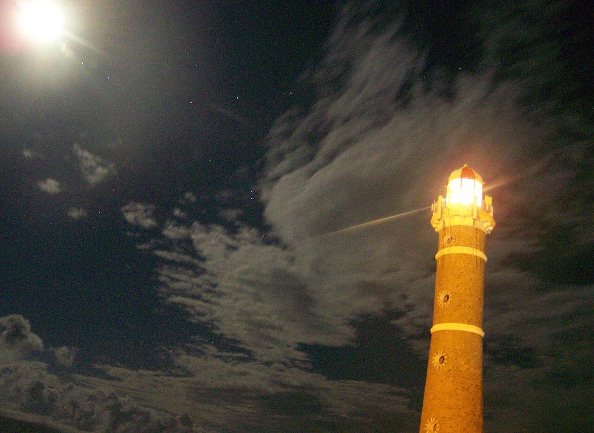 Sunset behind the lighthouse at Jose Ignacio, the heart of a romantic Uruguay honeymoon