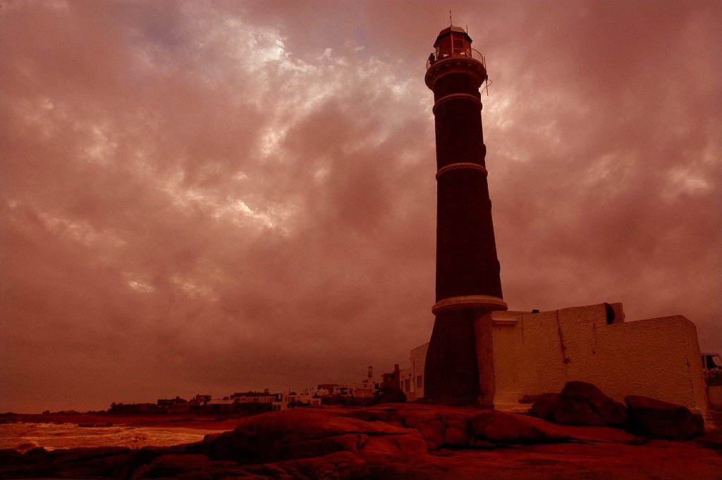 The low-rise village of José Ignacio at dusk