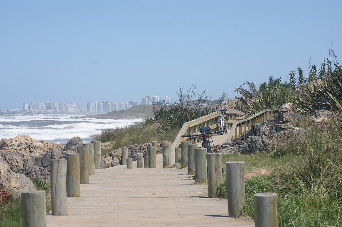 The beach at La Barra, one of the prime summer-rental areas east of Punta del Este