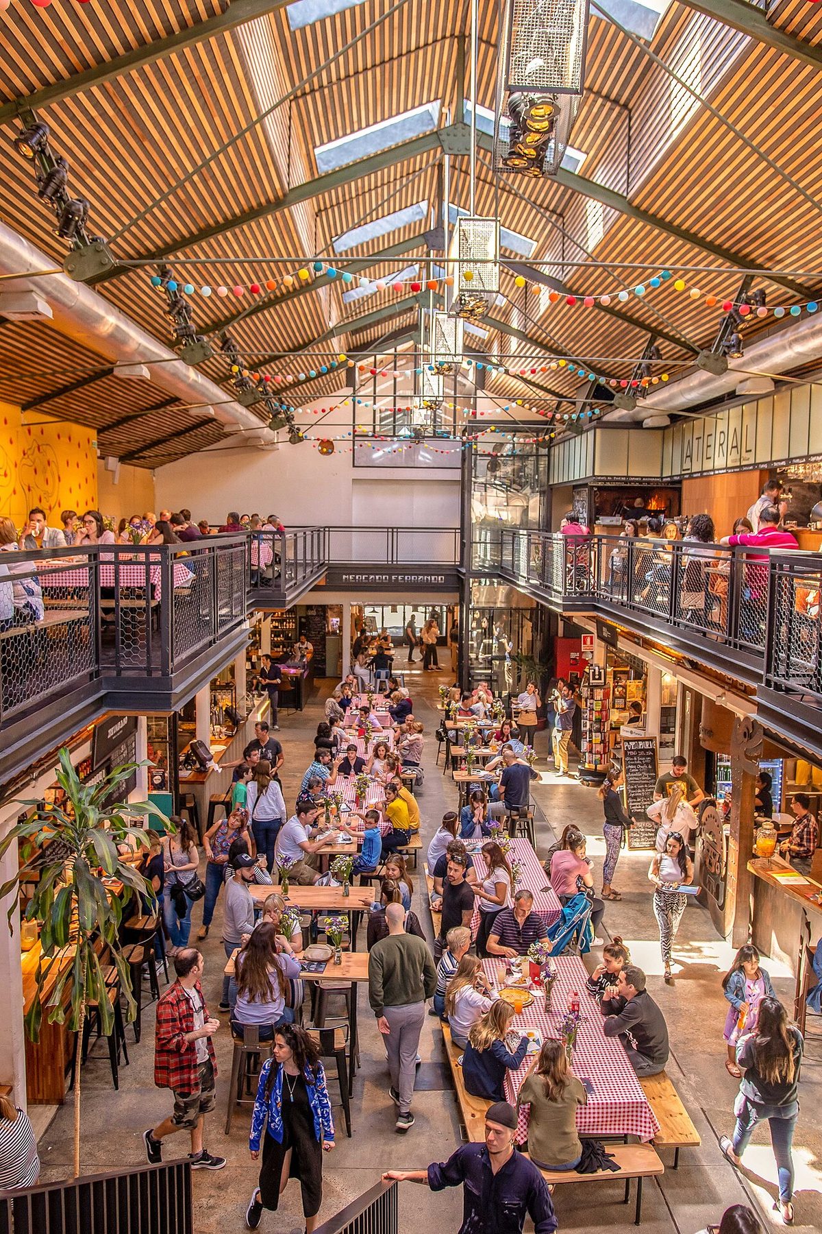 The Mercado Ferrando food hall in the Cordón neighborhood of Montevideo