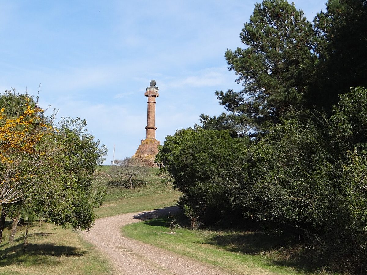 The Artigas monument and river view at the Meseta de Artigas north of Paysandu