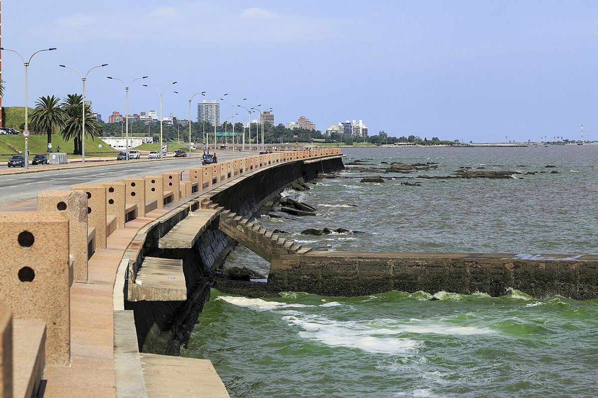 The Montevideo rambla and coastal cityscape, the capital that most visitors leave from when heading to Punta del Este