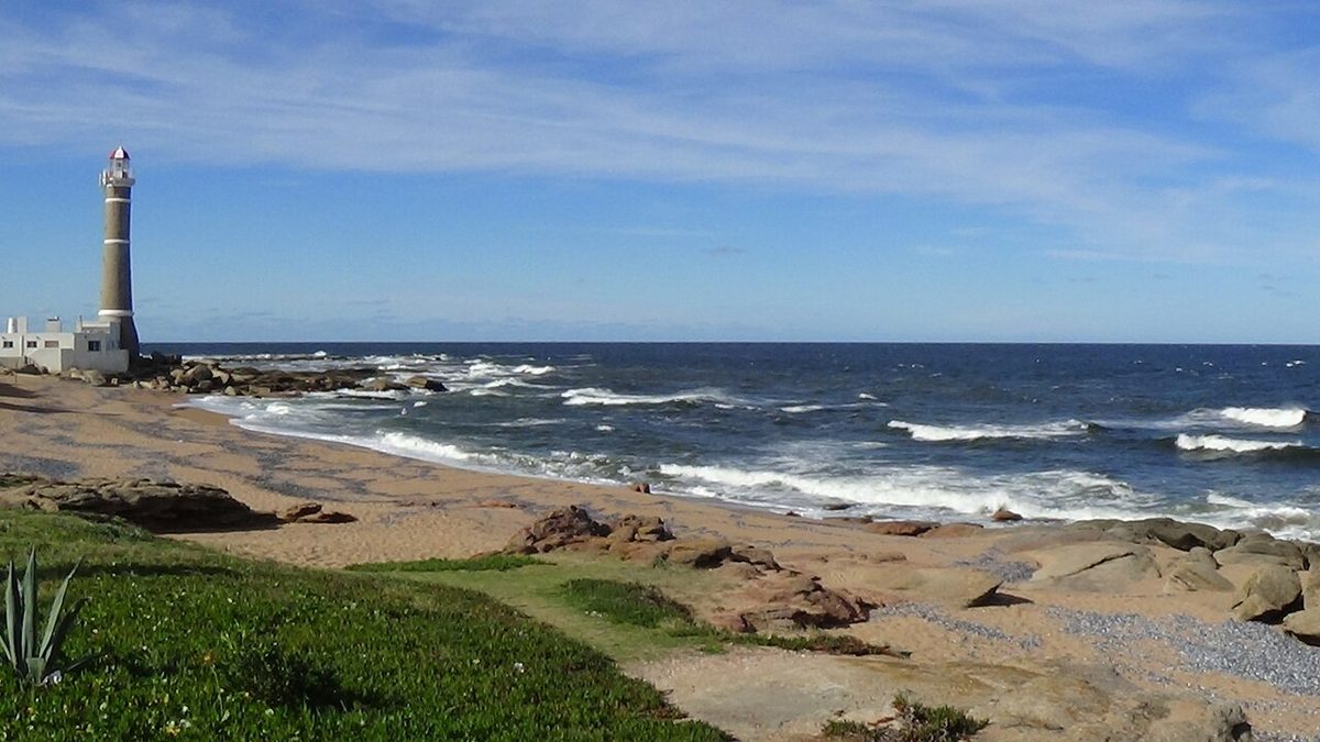 The beach below the lighthouse at Jose Ignacio