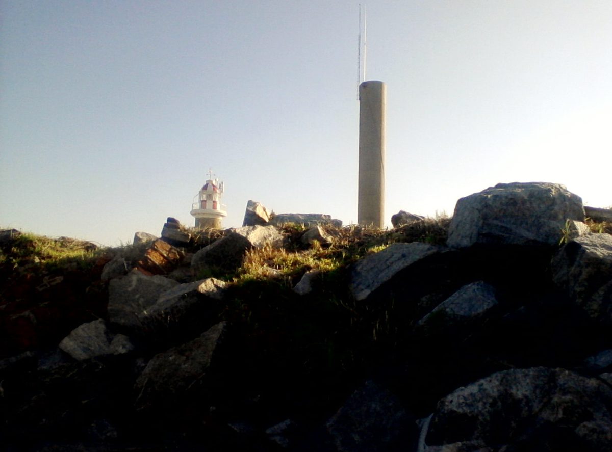 The 1870s Faro de Punta Brava lighthouse on the coast at Punta Carretas, Montevideo