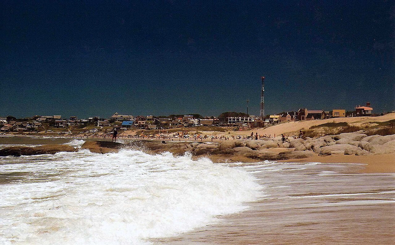 Waves rolling toward the fishing village of Punta del Diablo in Rocha, Uruguay