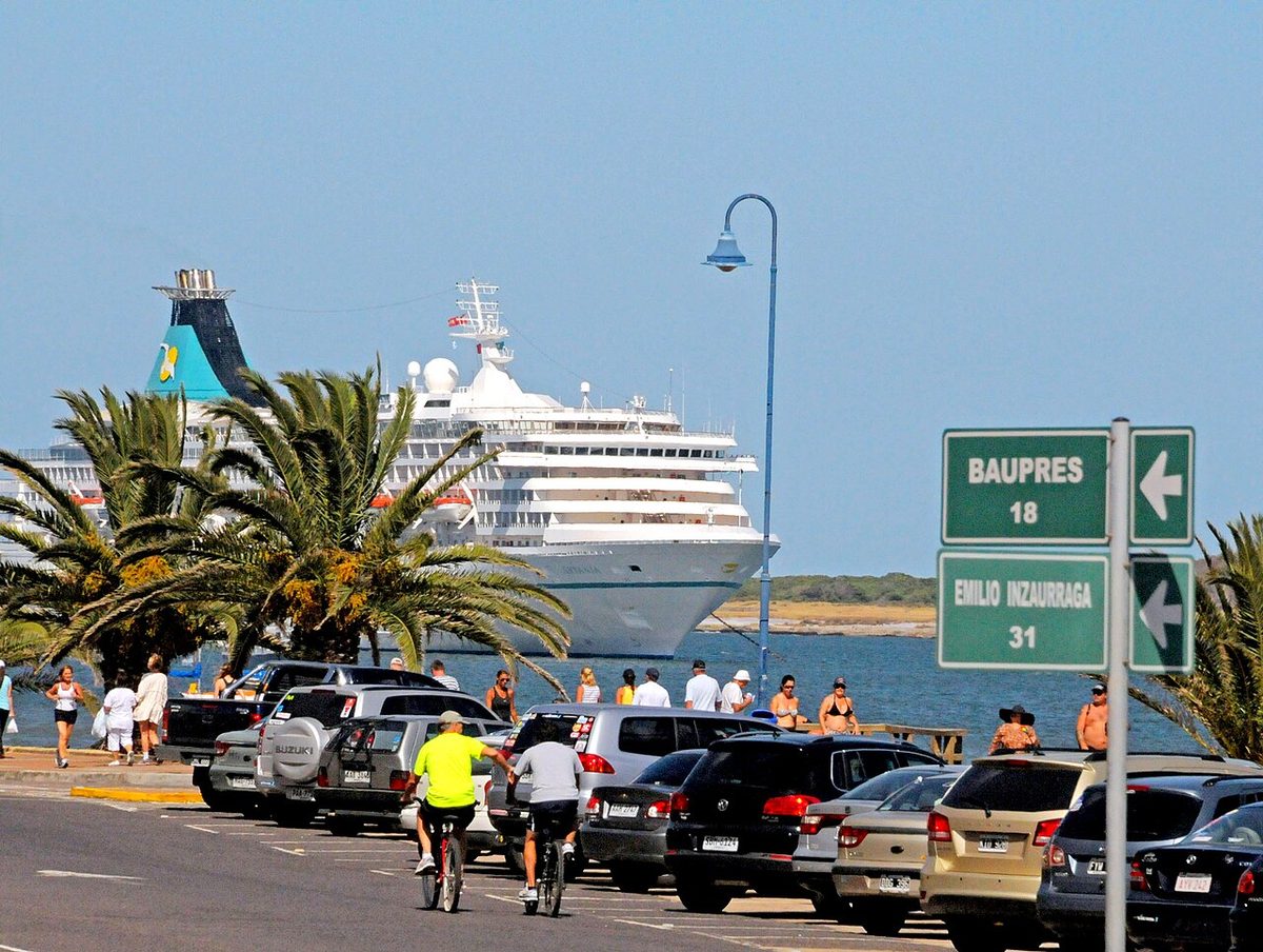 A busy summer scene at Punta del Este on a hot Uruguayan afternoon