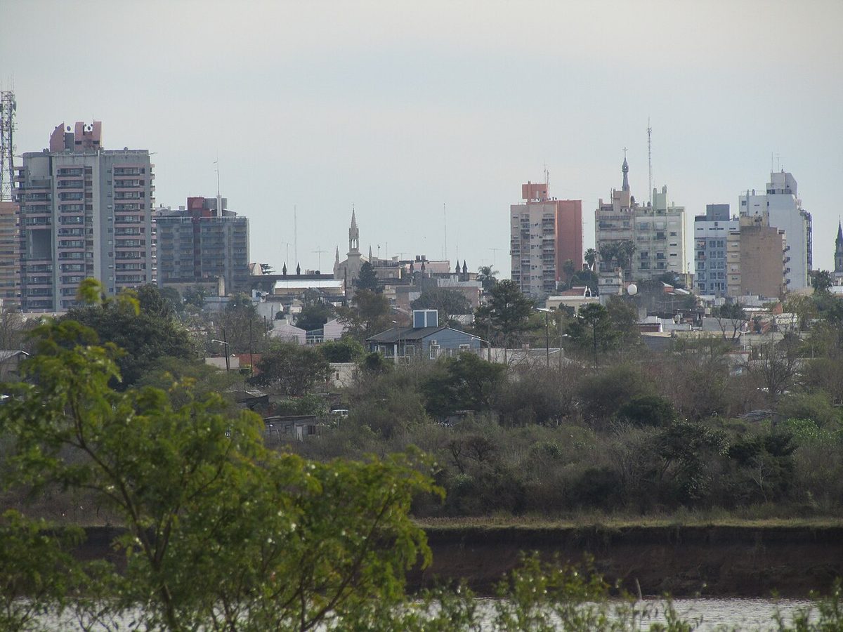 The Rio Uruguay seen from Salto, with Concordia, Argentina, across the water
