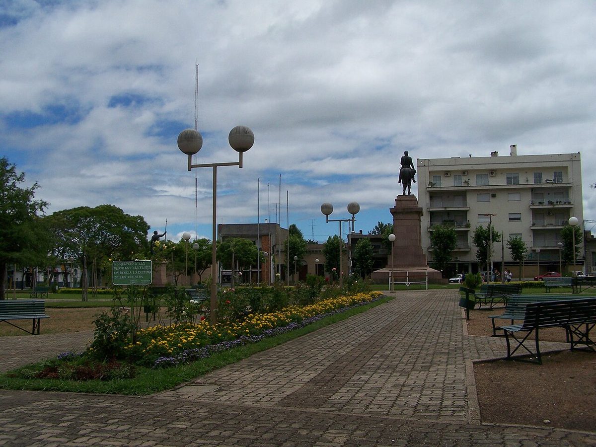 Plaza Artigas, the main square in the historic centre of Salto